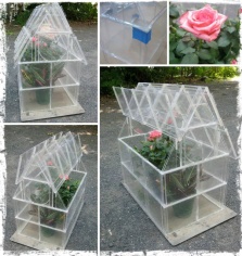 Quite ingenious, seeing CD Cases are always in abundance, usually broken or not holding CDS like they're supposed to. Image:”Recycle CD Green house”